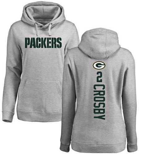 Green Bay Packers Ash Women #2 Crosby Mason Backer Nike NFL Pullover Hoodie->nfl t-shirts->Sports Accessory